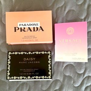 Set of 3 New Samples PRADA • Marc Jacobs • Versace 🌸
